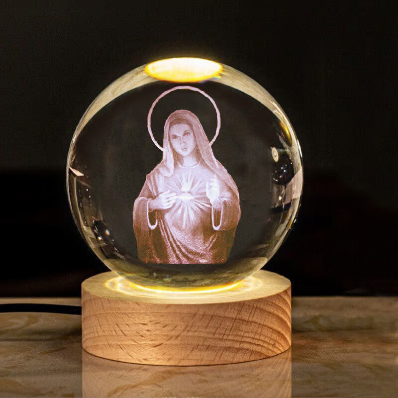 3D Jesus Nativity Scene Crystal Ball✝