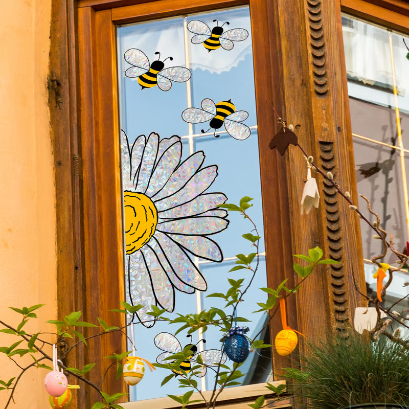 🖼️Colorful Floral Bouquet Window Sticker