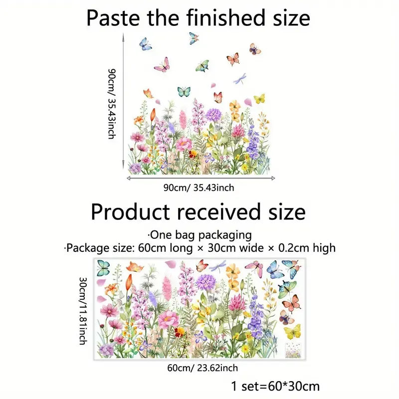 🖼️Colorful Floral Bouquet Window Sticker