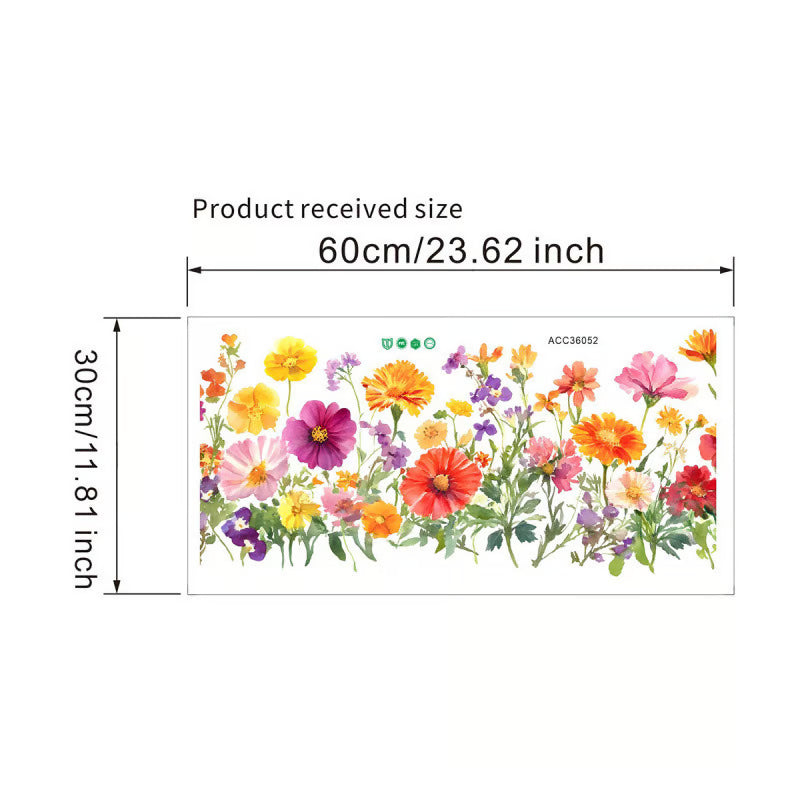 🖼️Colorful Floral Bouquet Window Sticker
