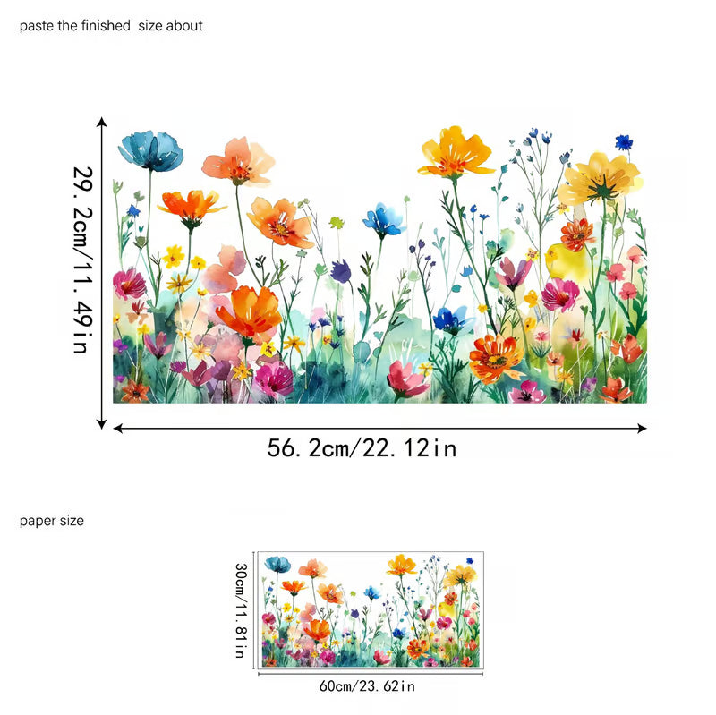 🖼️Colorful Floral Bouquet Window Sticker