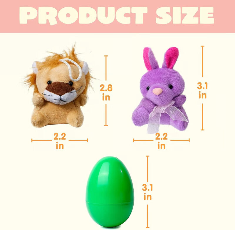 🐰Early Easter Sale-Save 49% OFF - 12/24/36 Pcs Prefilled Easter Eggs, Filled with Plush Animal Toys