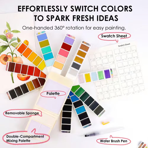 👨🎨Foldable Watercolor Painting Set (🎨56 Colors)
