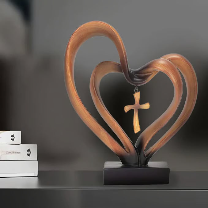 ✝ 2025 Handmade Easter Jesus Entwined Hearts Cross