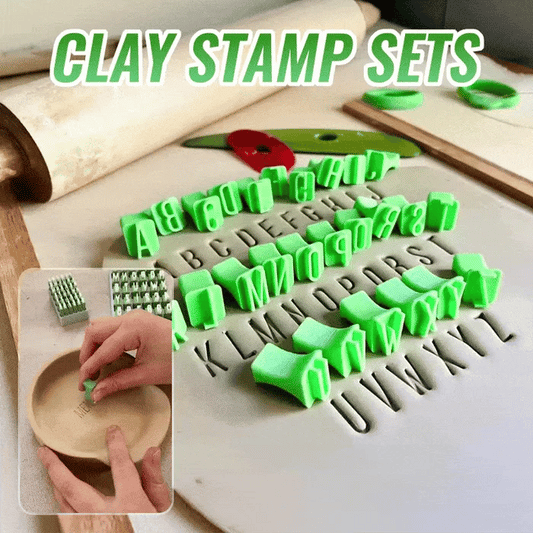 Uppercase and Lowercase Alphabet Clay Stamp Sets