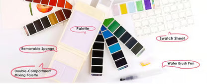 👨‍🎨Foldable Watercolor Painting Set (🎨56 Colors)