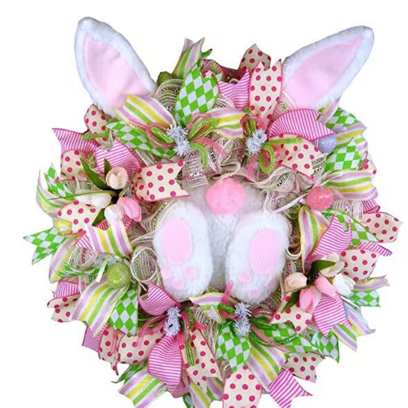 🐰Early Easter Sale-Save 50% OFF - Easter Bunny Wreath Decoration - BUY 2 GET 10% OFF