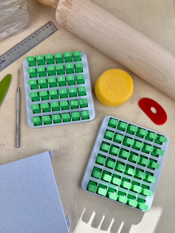 Uppercase and Lowercase Alphabet Clay Stamp Sets