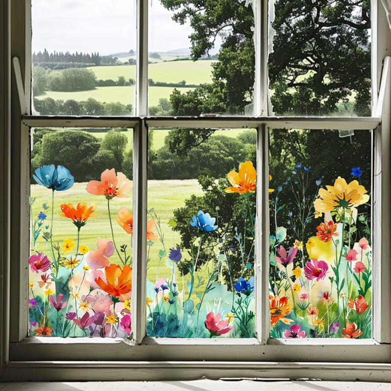 🖼️Colorful Floral Bouquet Window Sticker
