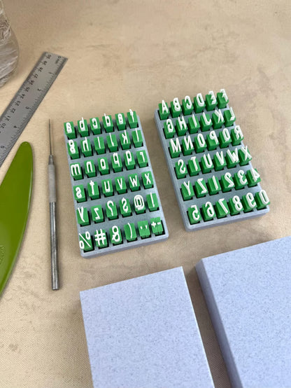 Uppercase and Lowercase Alphabet Clay Stamp Sets