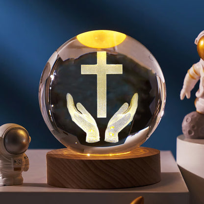 3D Jesus Nativity Scene Crystal Ball✝