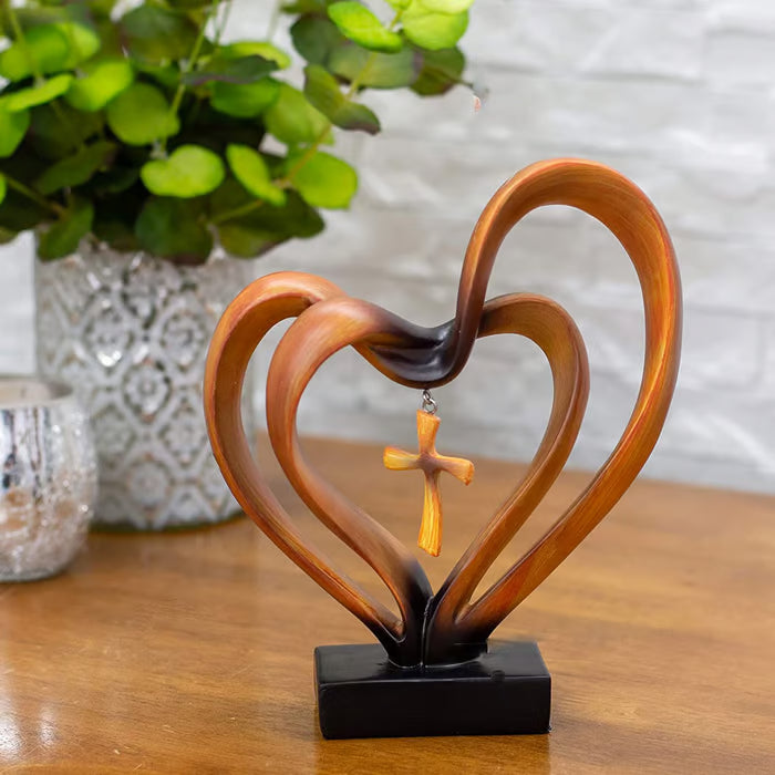✝ 2025 Handmade Easter Jesus Entwined Hearts Cross