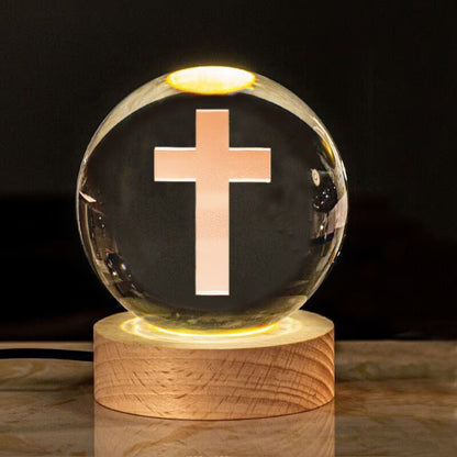 3D Jesus Nativity Scene Crystal Ball✝