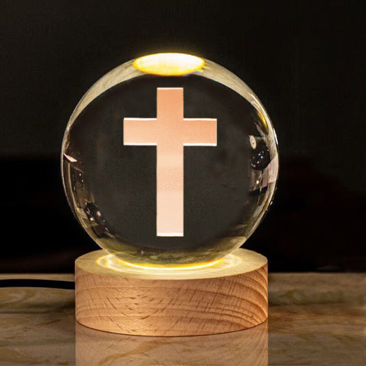3D Jesus Nativity Scene Crystal Ball✝