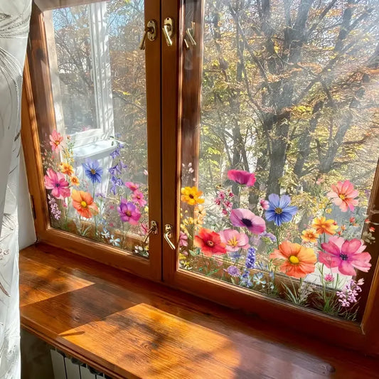 🖼️Colorful Floral Bouquet Window Sticker