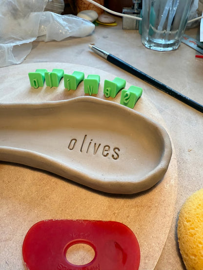 Uppercase and Lowercase Alphabet Clay Stamp Sets