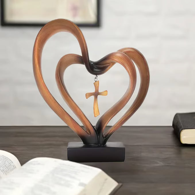 ✝ 2025 Handmade Easter Jesus Entwined Hearts Cross