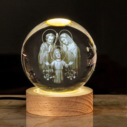 3D Jesus Nativity Scene Crystal Ball✝