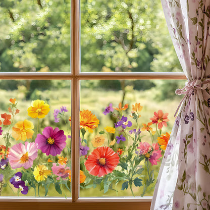 🖼️Colorful Floral Bouquet Window Sticker