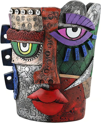 😍Handmade Picassoo Antique Bronze Abstract Beauty Face Flower Pot - Series 2