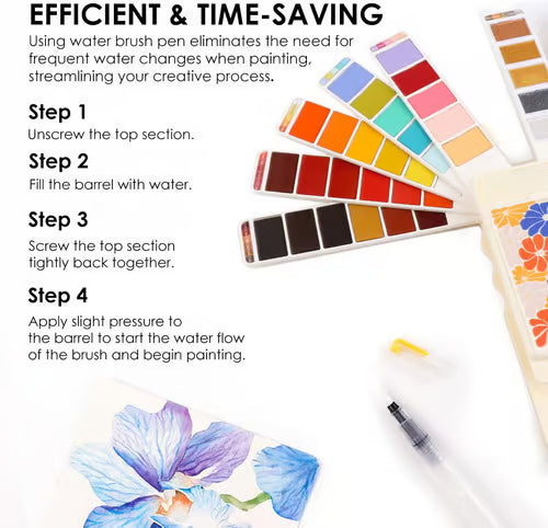 👨‍🎨Foldable Watercolor Painting Set (🎨56 Colors)