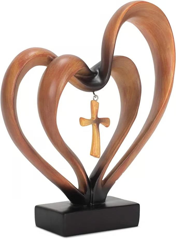 ✝ 2025 Handmade Easter Jesus Entwined Hearts Cross