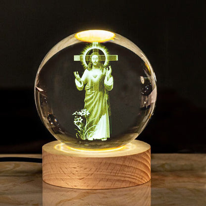 3D Jesus Nativity Scene Crystal Ball✝