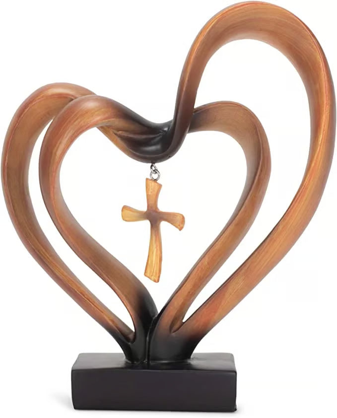 ✝ 2025 Handmade Easter Jesus Entwined Hearts Cross