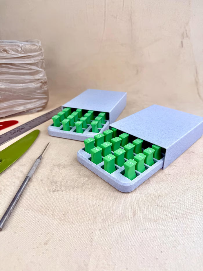 Uppercase and Lowercase Alphabet Clay Stamp Sets