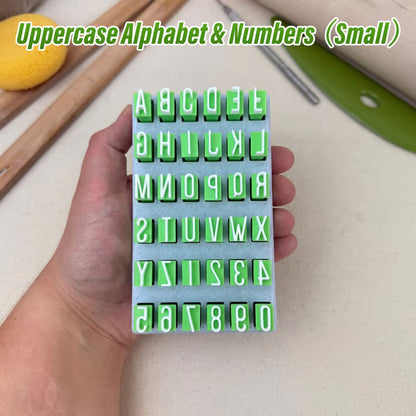 Uppercase and Lowercase Alphabet Clay Stamp Sets