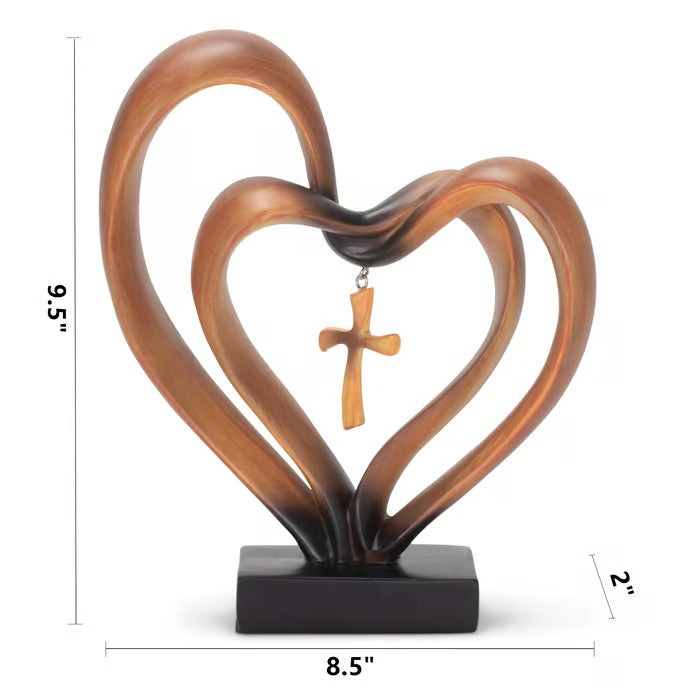 ✝ 2025 Handmade Easter Jesus Entwined Hearts Cross