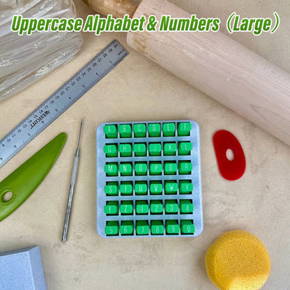 Uppercase and Lowercase Alphabet Clay Stamp Sets